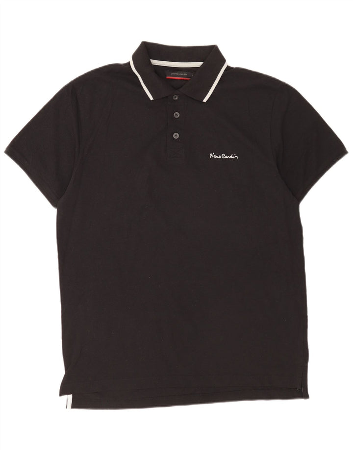 Męska koszulka polo Pierre Cardin, duża, czarna, bawełniana