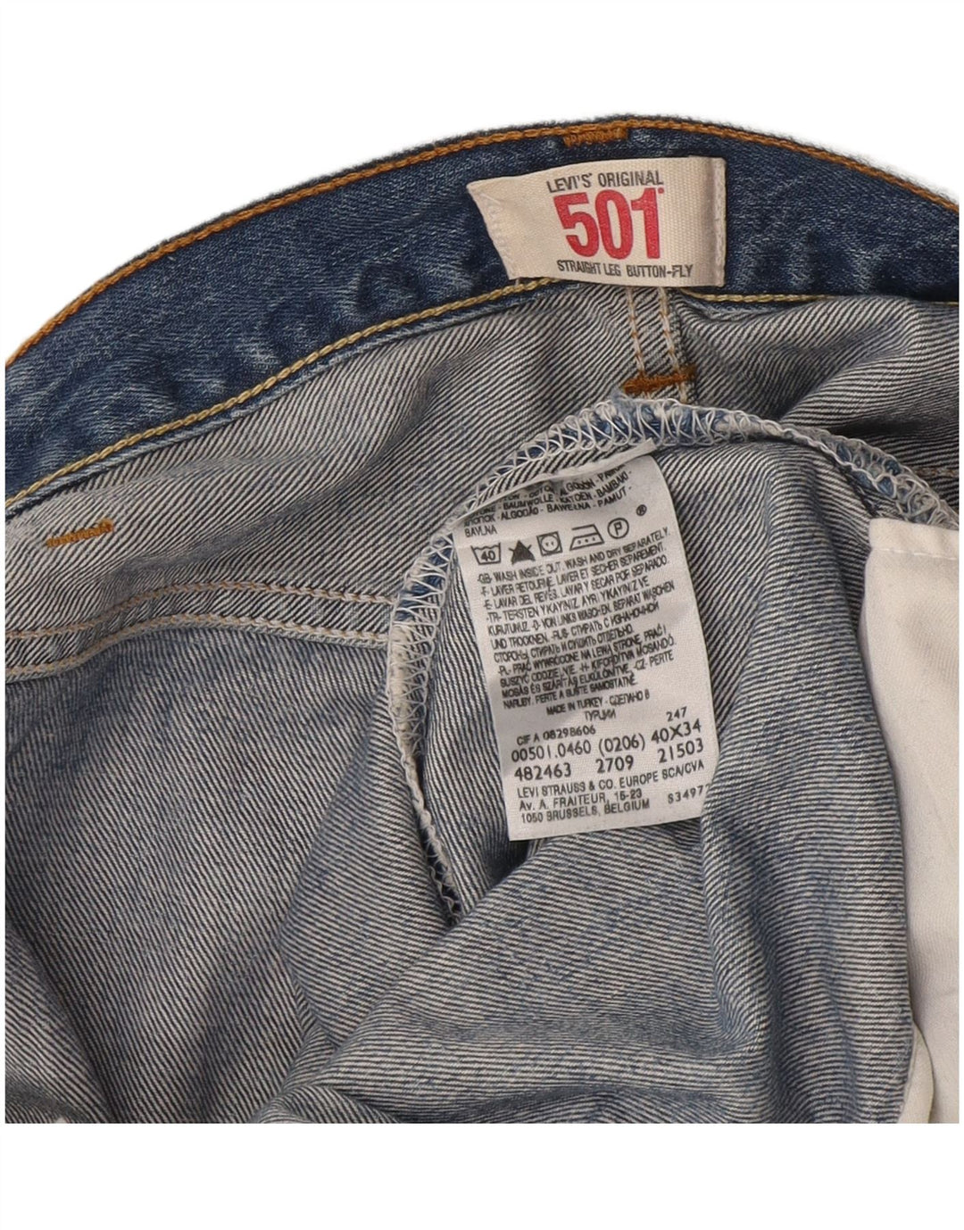 Męskie dżinsy Levi's 501 Straight W40 L30 Niebieskie