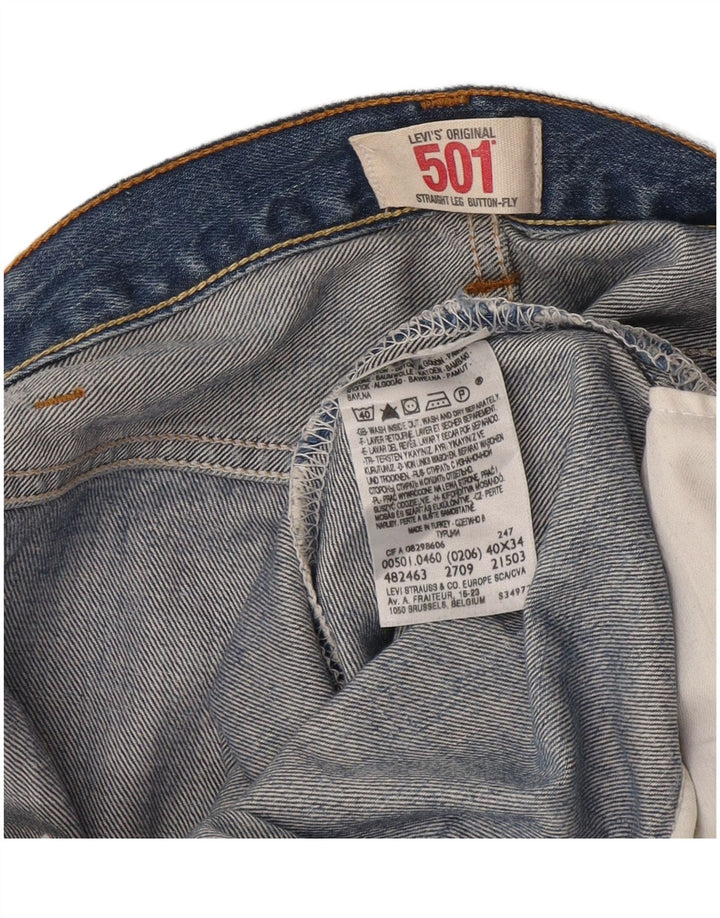 Męskie dżinsy Levi's 501 Straight W40 L30 Niebieskie