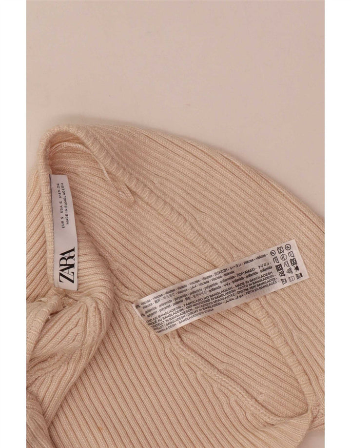 Top damski bolerko Zara UK 8 Small Beżowa wiskoza
