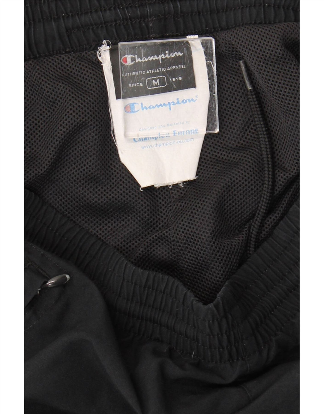 CHAMPION Mens Tracksuit Trousers Joggers Medium  Black Polyester