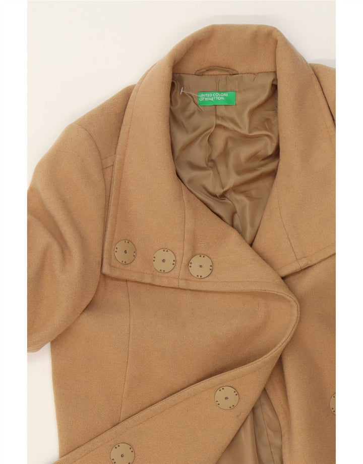BENETTON Womens Overcoat UK 8 Small Brown Polyester Vintage Benetton and Second-Hand Benetton from Messina Hembry 
