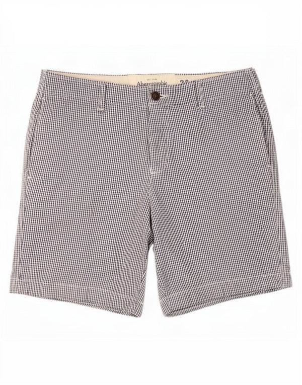 Męskie spodenki Chino Abercrombie & Fitch, duże, W36, niebieska kratka