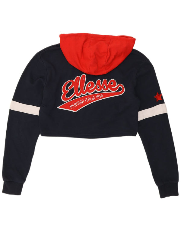Ellesse Damski sweter oversize z kapturem Perugia UK 10, mały, granatowy
