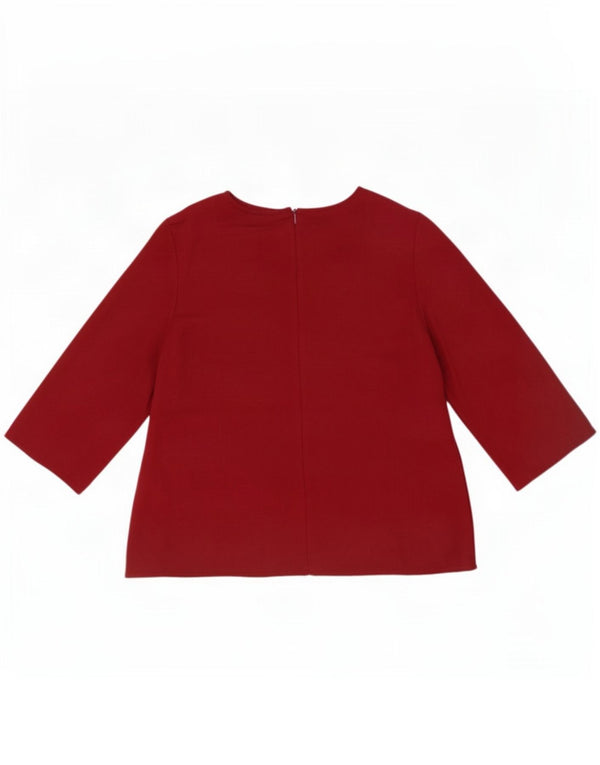 Topshop damska bluzka z rękawem 3/4 Top UK 8 Small Burgundia