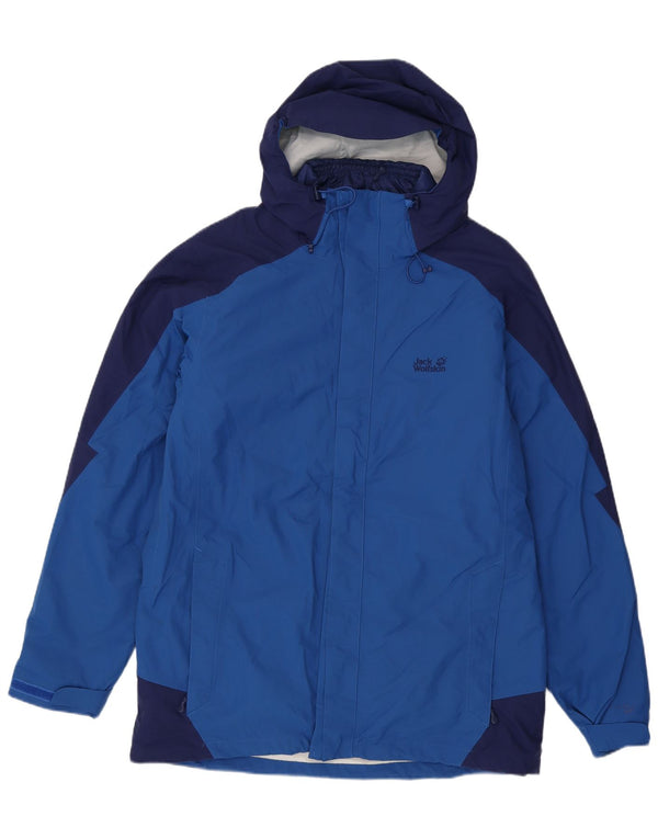 Damska ocieplana kurtka z kapturem Jack Wolfskin UK 48 3XL Niebieski, blok kolorów