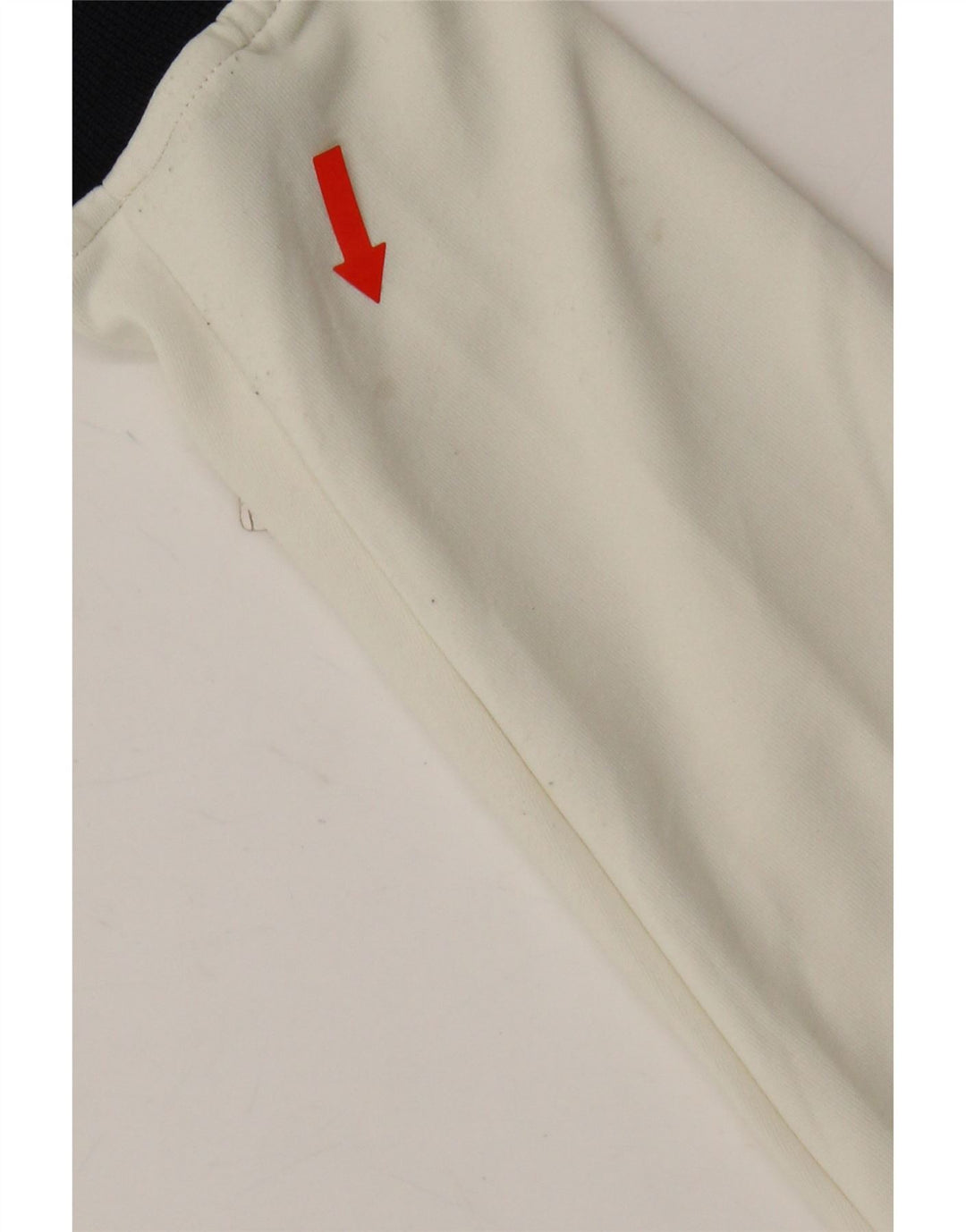 ASICS Womens Tracksuit Top Jacket UK 10 Small Off White Polyamide Vintage Asics and Second-Hand Asics from Messina Hembry 