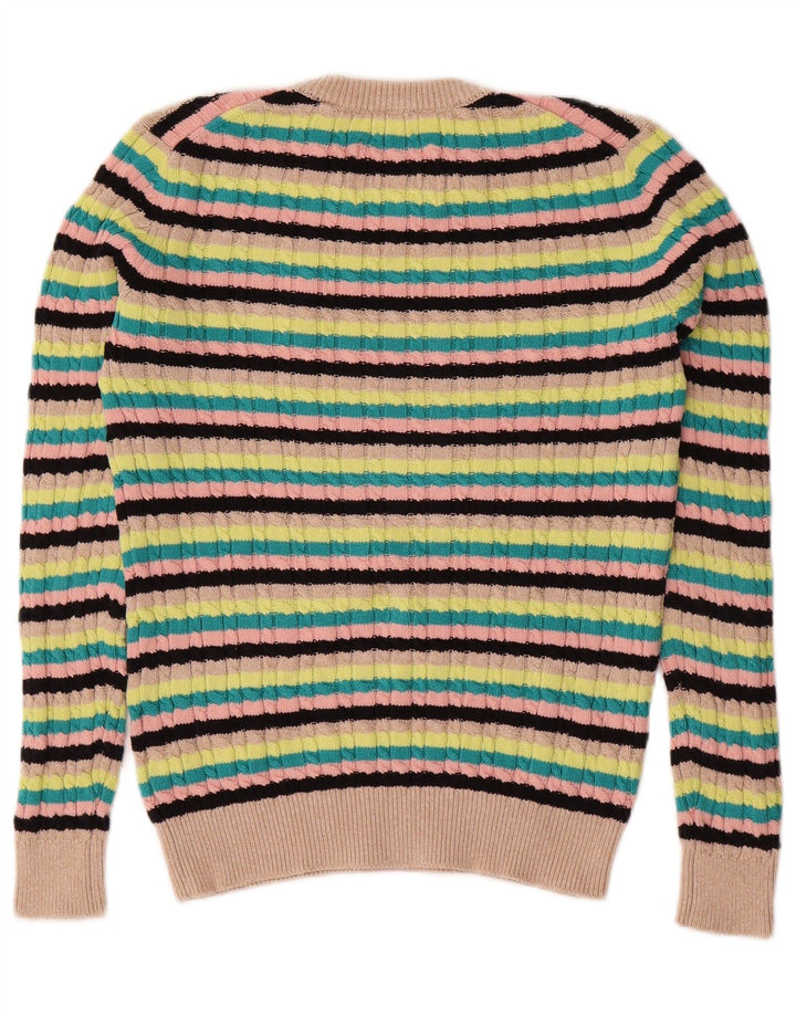 JACK WILLS Womens Crew Neck Jumper Sweater UK 8 Small Multicoloured