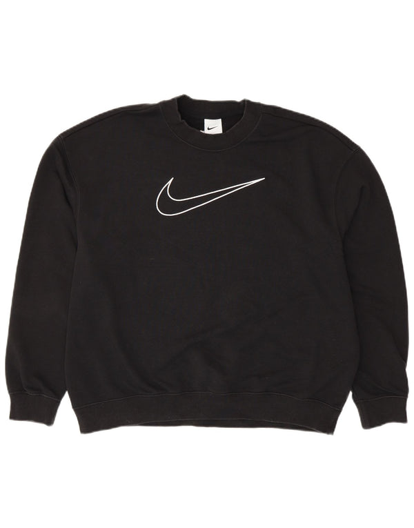 Męska bluza NIKE Dri Fit o luźnym kroju z grafiką, mała czarna