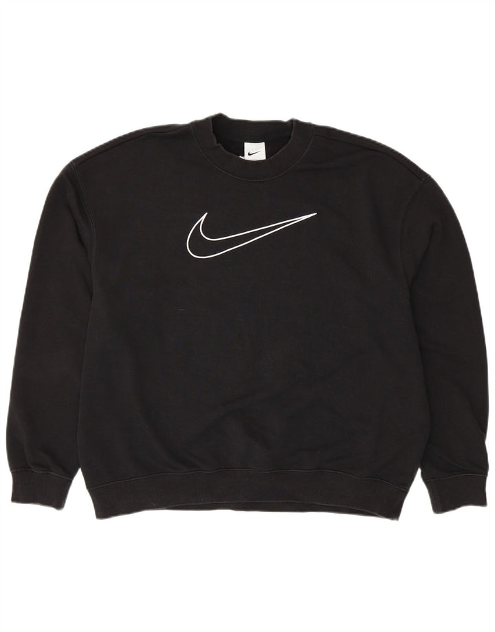 Męska bluza NIKE Dri Fit o luźnym kroju z grafiką, mała czarna
