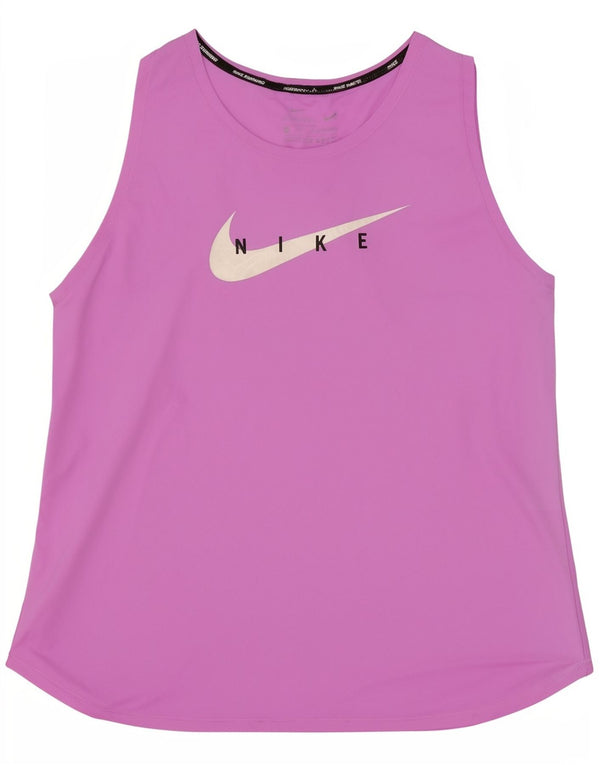 Damska kamizelka do biegania Nike z grafiką, UK 14, średnio różowa, poliestrowa, sportowa