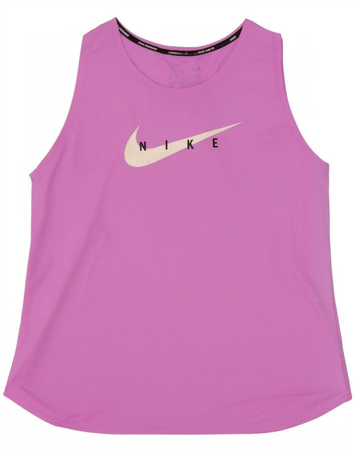 Damska kamizelka do biegania Nike z grafiką, UK 14, średnio różowa, poliestrowa, sportowa