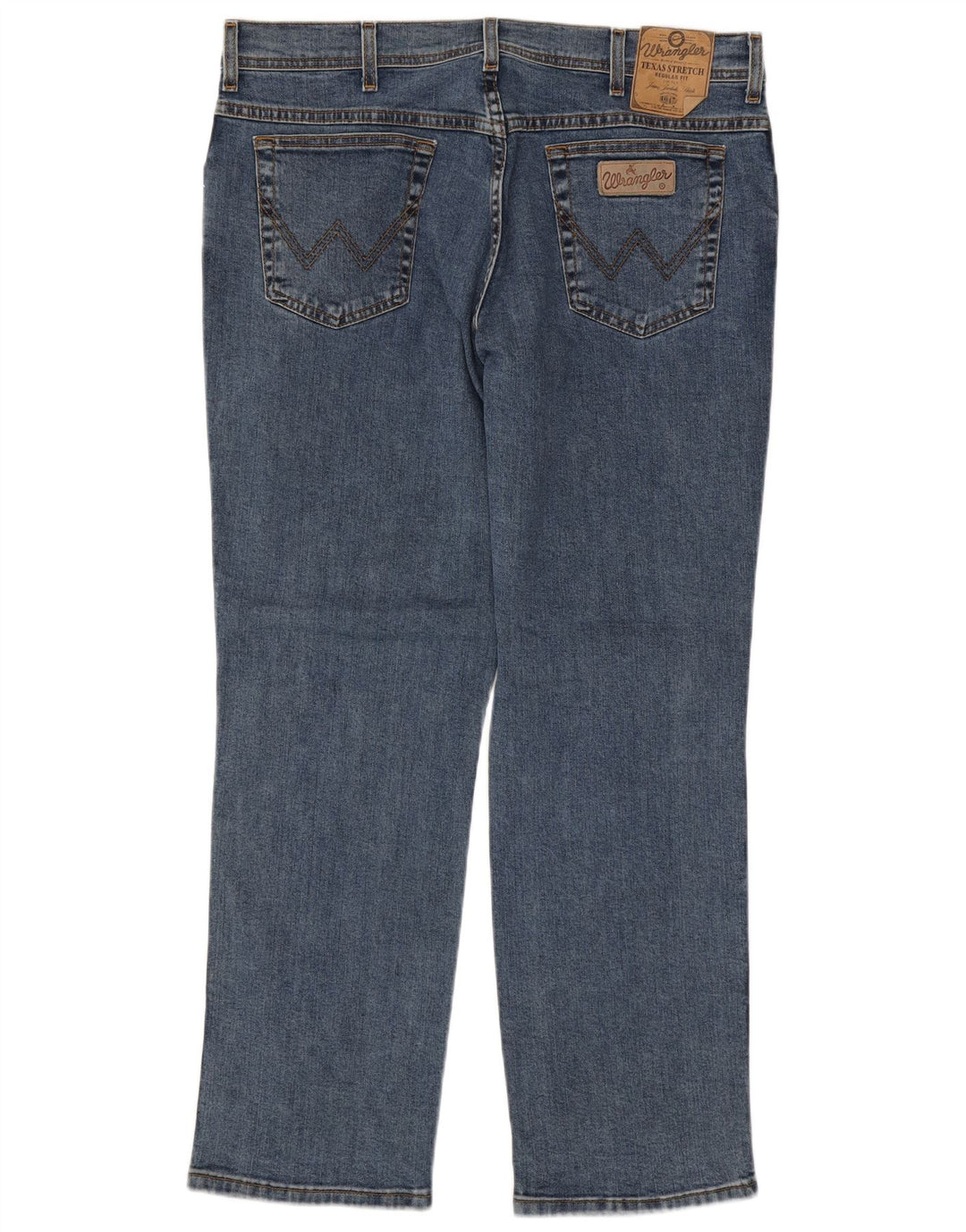 Wrangler Męskie proste dżinsy W38 L30 Niebieskie bawełniane