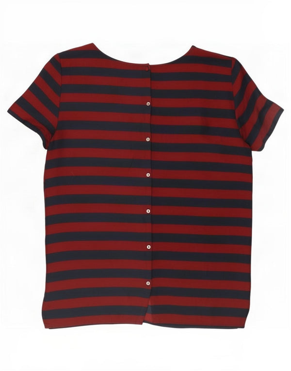 Damska bluzka Tommy Hilfiger Top US 8, poliester w średnie czerwone paski
