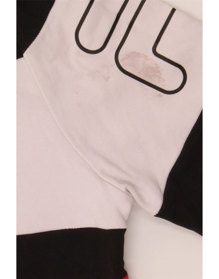 FILA Męska bluza z grafiką, mała, wielobarwna, bawełniana z blokami kolorów