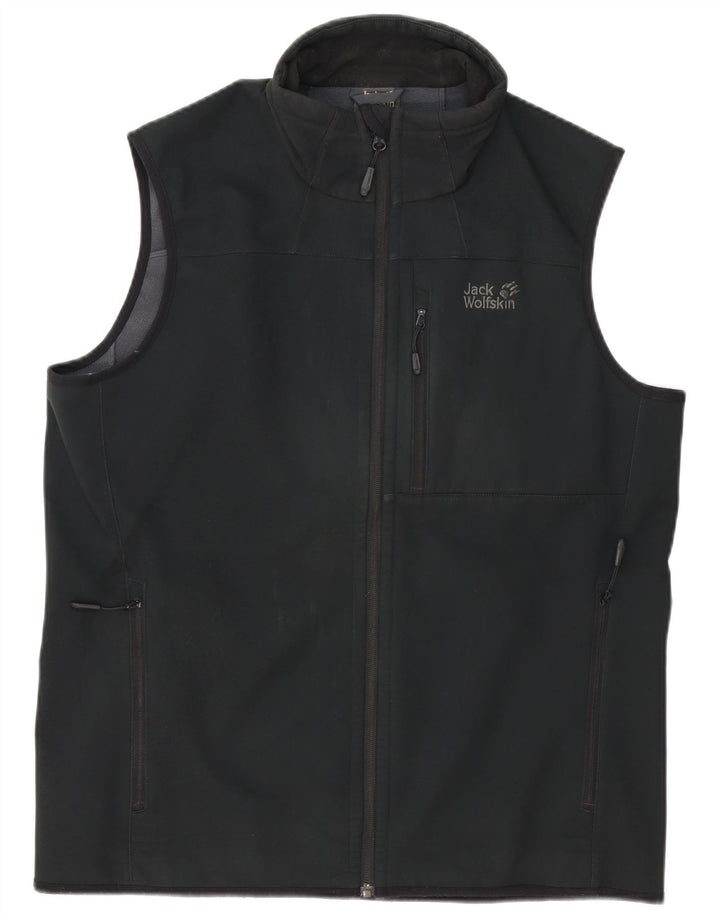 Kamizelka męska Jack Wolfskin UK 40, duża, czarna, poliester