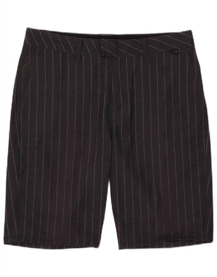 Męskie spodenki chino Vans W32, średni czarny poliester w prążki