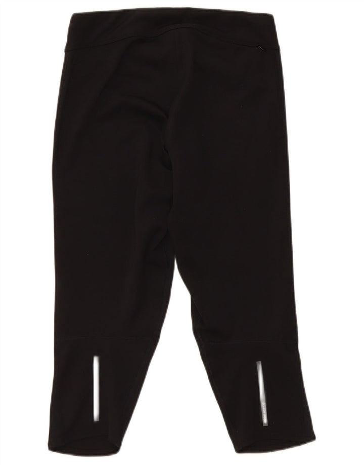 Damskie legginsy ADIDAS Climalite Capri UK 8/10, małe, czarne, poliestrowe