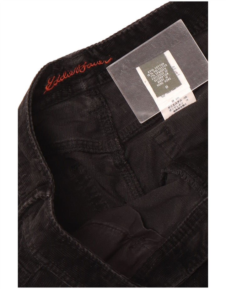 Damskie sztruksowe spodnie Eddie Bauer Bootcut US 8 Medium W30 L31 Czarne