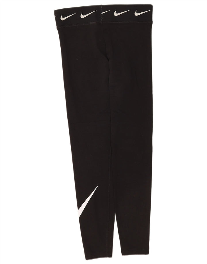 Damskie legginsy Nike Graphic UK 8, małe, czarne, bawełniane