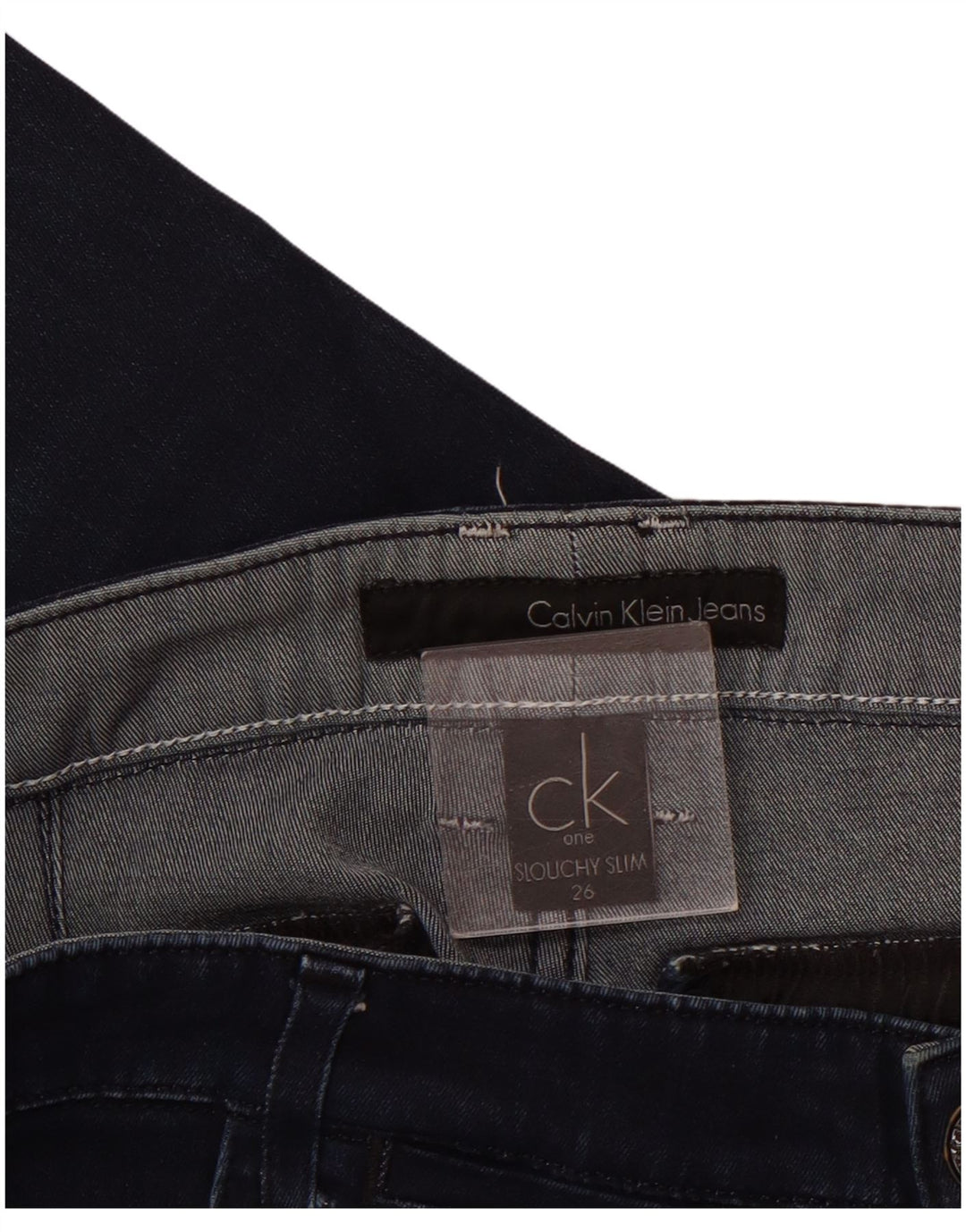 Damskie jeansy Calvin Klein Slouchy Crop Slim W26 L25 Granatowe