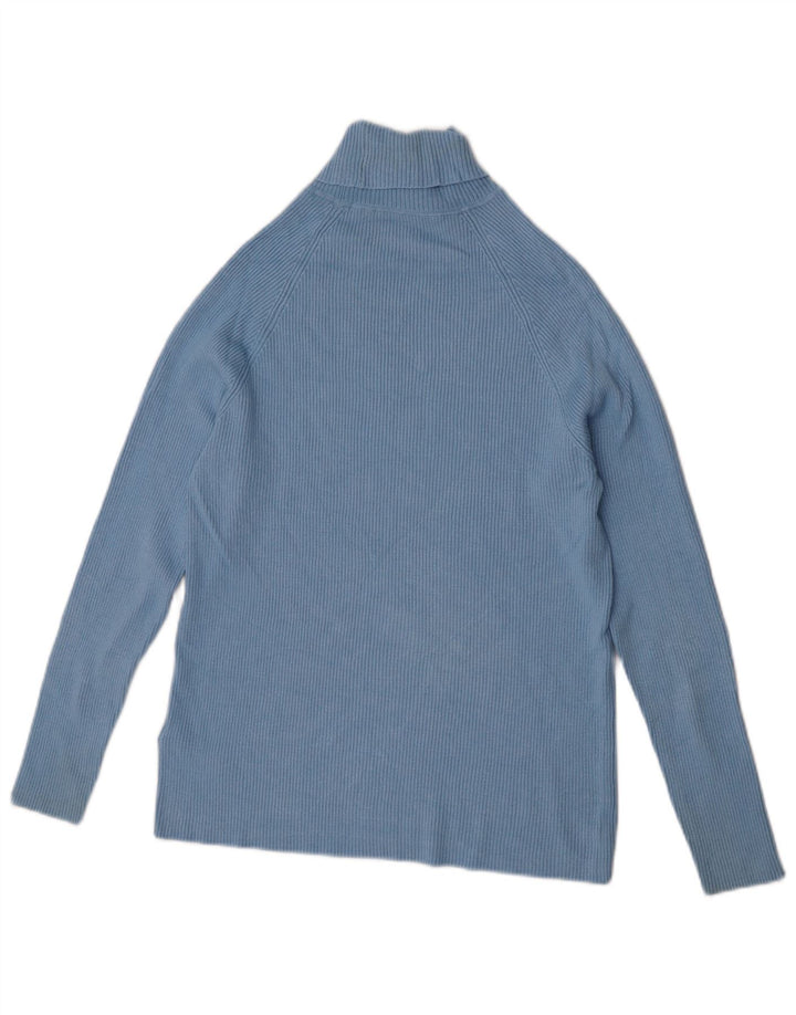 Marks & Spencer Damski top z długim rękawem, UK 18 XL, niebieska wiskoza