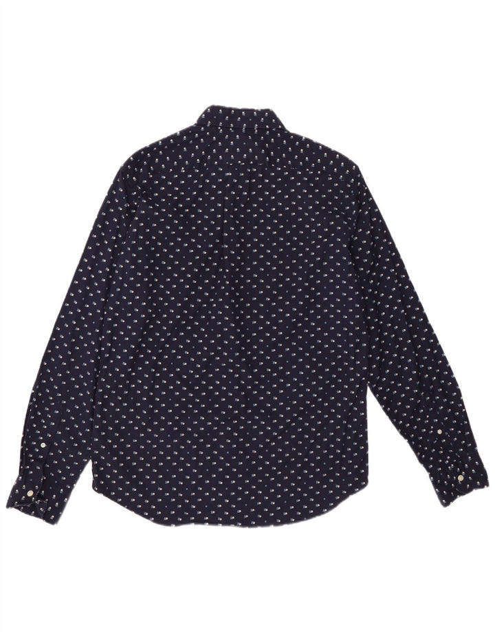 Koszula męska J. Crew, średnia, granatowa, z bawełny w kwiaty