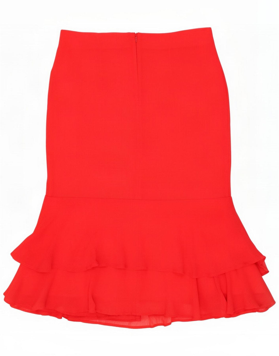 Marks & Spencer Damska spódnica z falbaną UK 12 Medium W32 Czerwony poliester