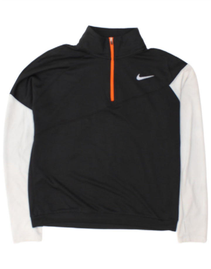 Damski dres Nike z zamkiem błyskawicznym na szyi, UK 14, średni czarny kolor blokowy