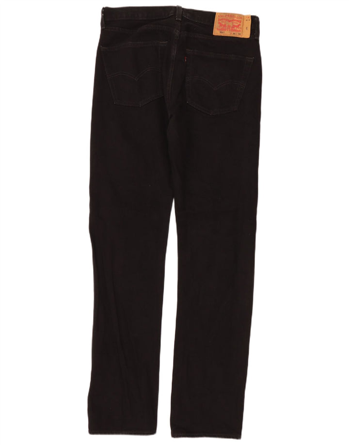 Męskie jeansy Levi's 501 Straight W31 L34 Czarne bawełniane