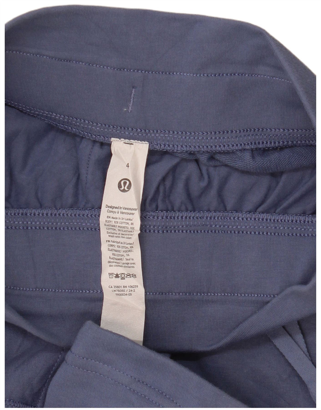 Damskie spodenki sportowe Lululemon US 4, małe, granatowe, bawełniane