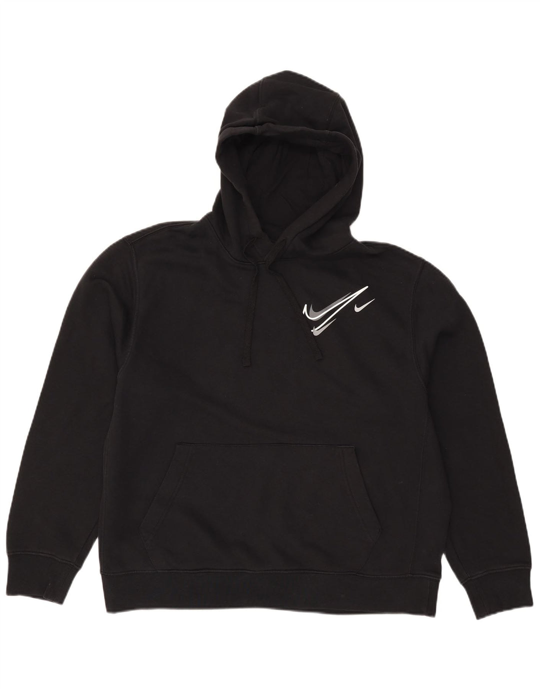 Męski sweter z kapturem Nike z grafiką, duży, czarny, bawełniany