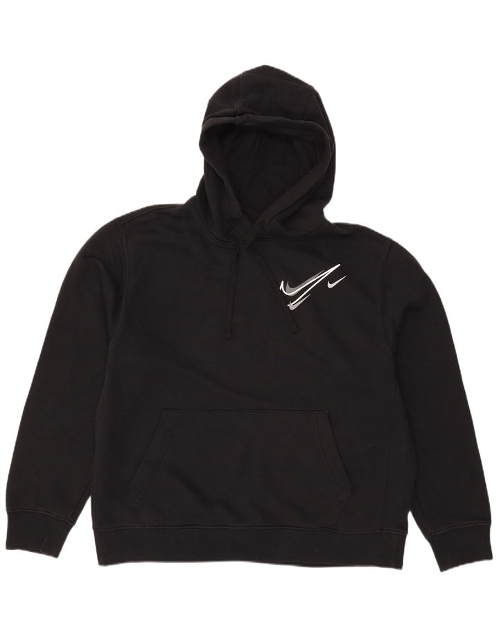 Męski sweter z kapturem Nike z grafiką, duży, czarny, bawełniany