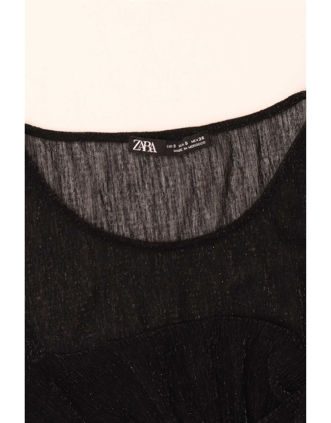 Top damski Zara See Through UK 10 Small Black