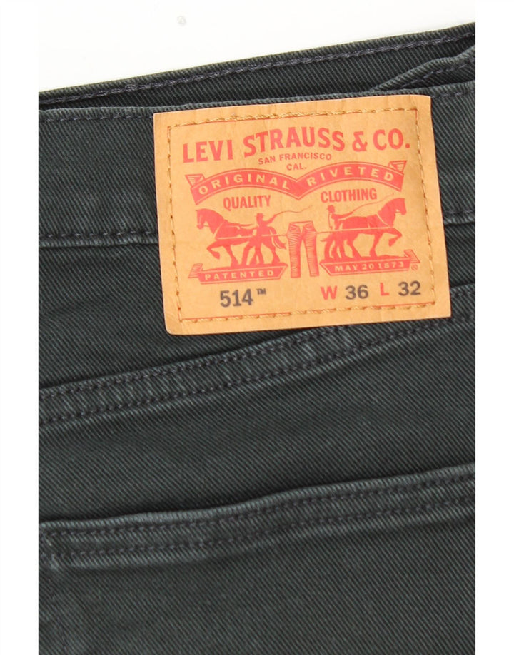 Męskie dżinsy LEVI'S 514 Straight W36 L32 Czarna bawełna