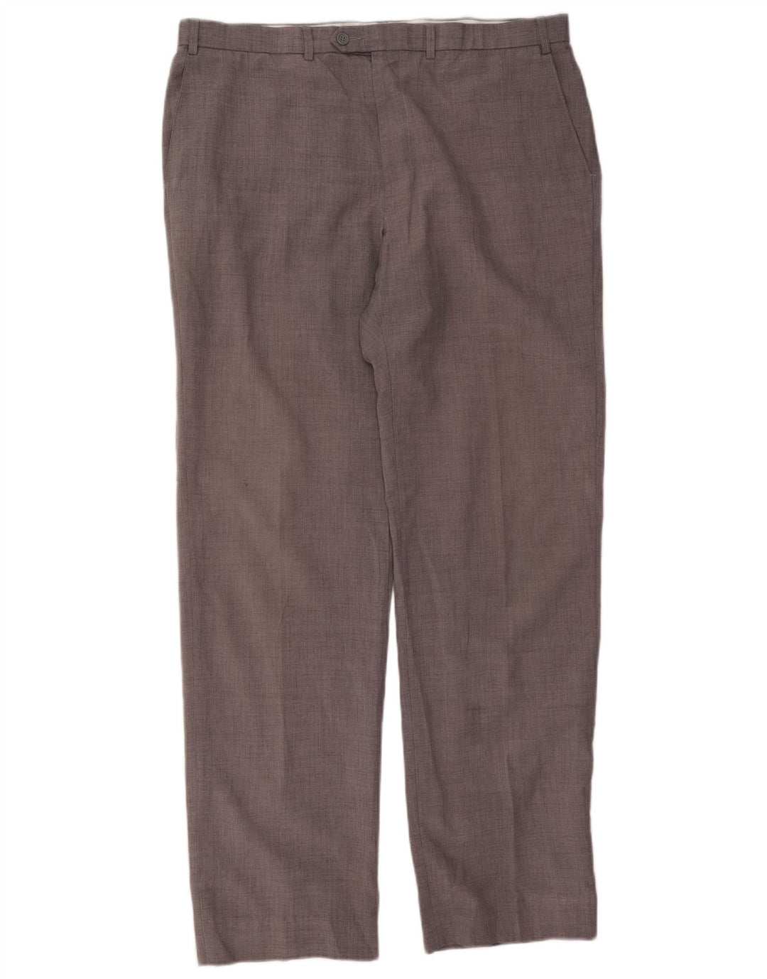 Marks & Spencer Męskie proste spodnie garniturowe W40 L35 Szary poliester