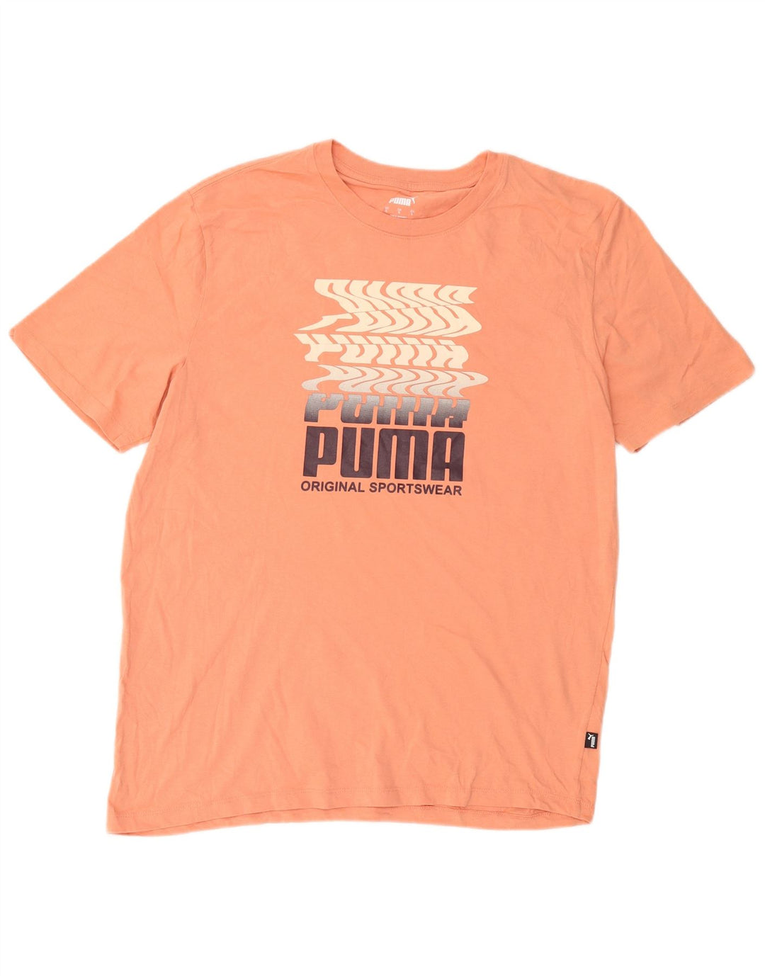 Męski T-shirt Puma z grafiką, duży, pomarańczowy, bawełniany