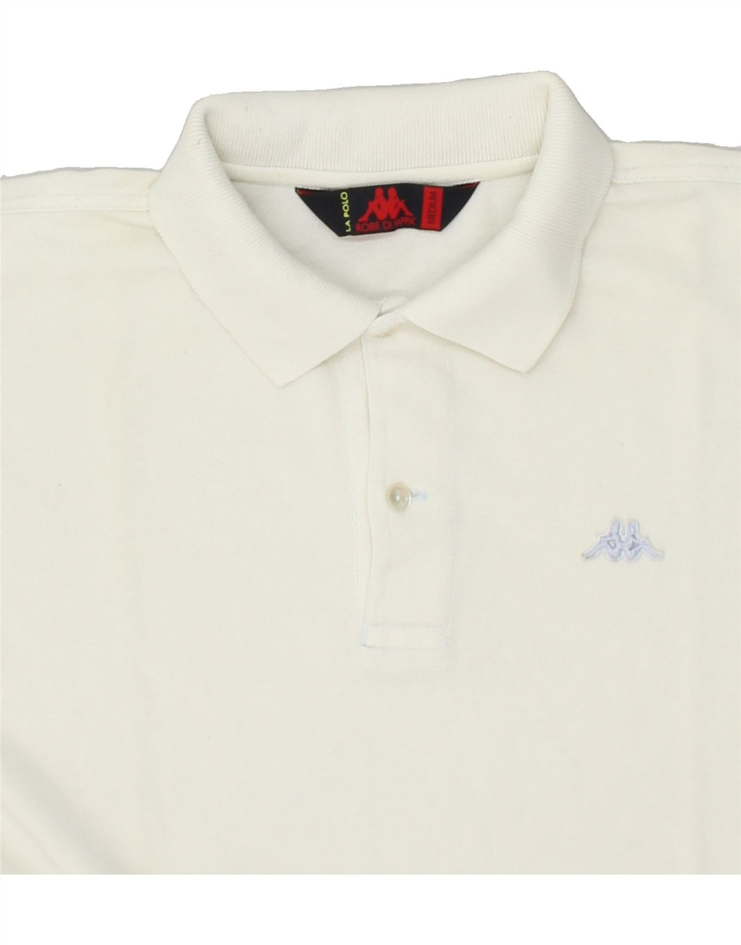 KAPPA Mens Polo Shirt Medium White Cotton Vintage Kappa and Second-Hand Kappa from Messina Hembry 