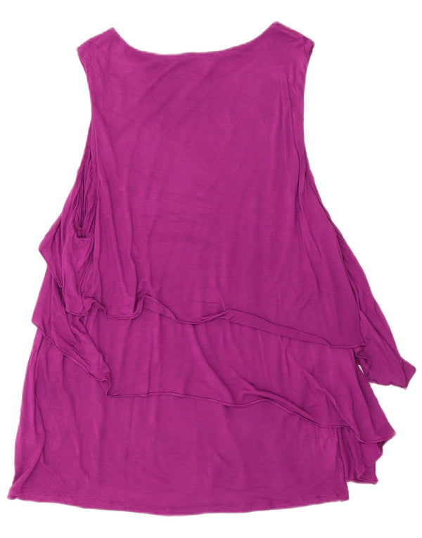 Damska bluzka bez rękawów Ralph Lauren Top UK 18 XL Fioletowa wiskoza