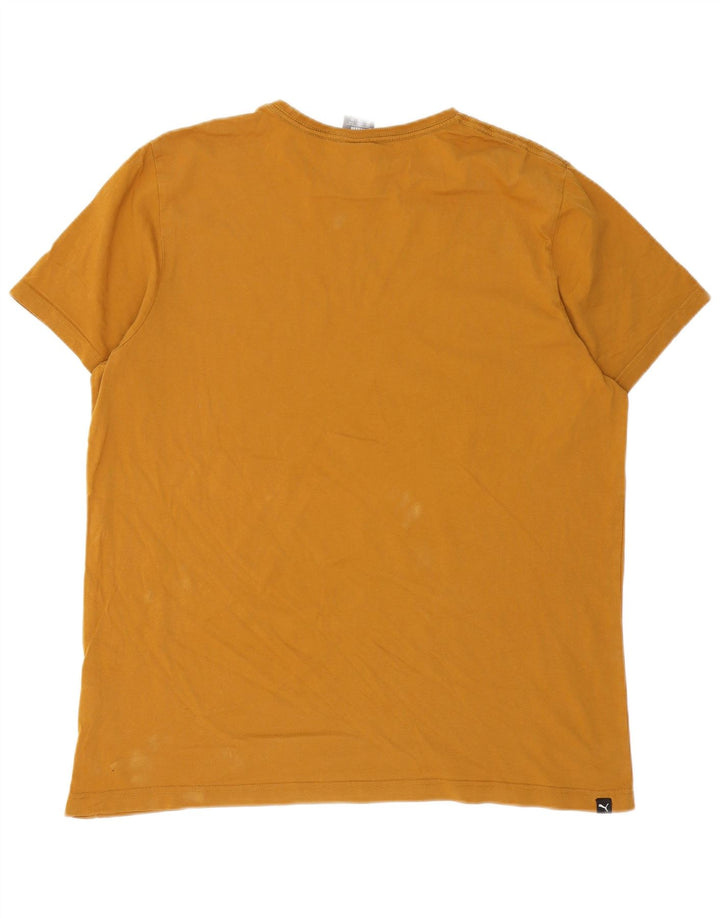 Męska koszulka z grafiką Puma, 2XL, brązowa, bawełniana