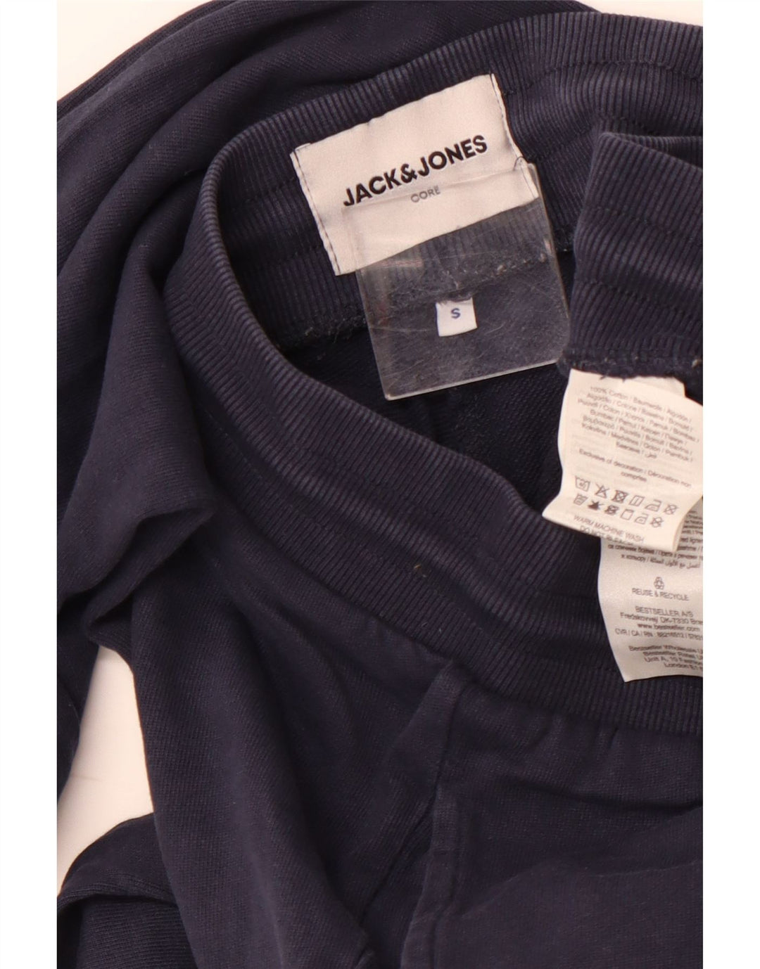 JACK & JONES Męskie spodnie dresowe Joggery małe, granatowe, bawełniane