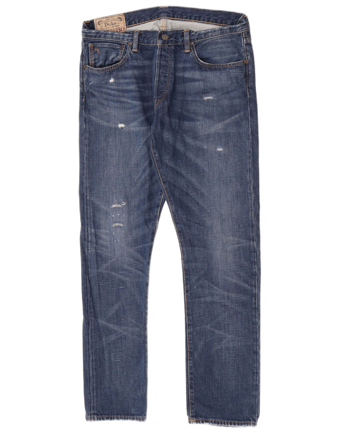 Męskie proste dżinsy Polo Ralph Lauren W33 L30 Niebieskie bawełniane