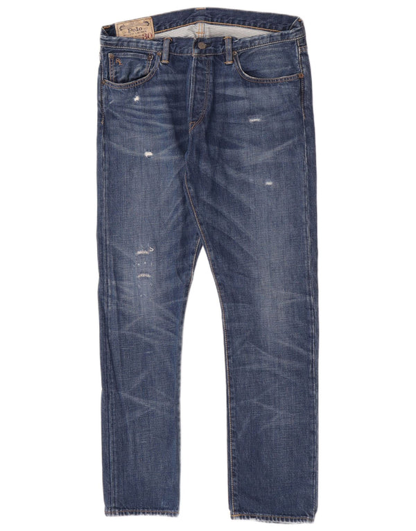 Męskie proste dżinsy Polo Ralph Lauren W33 L30 Niebieskie bawełniane