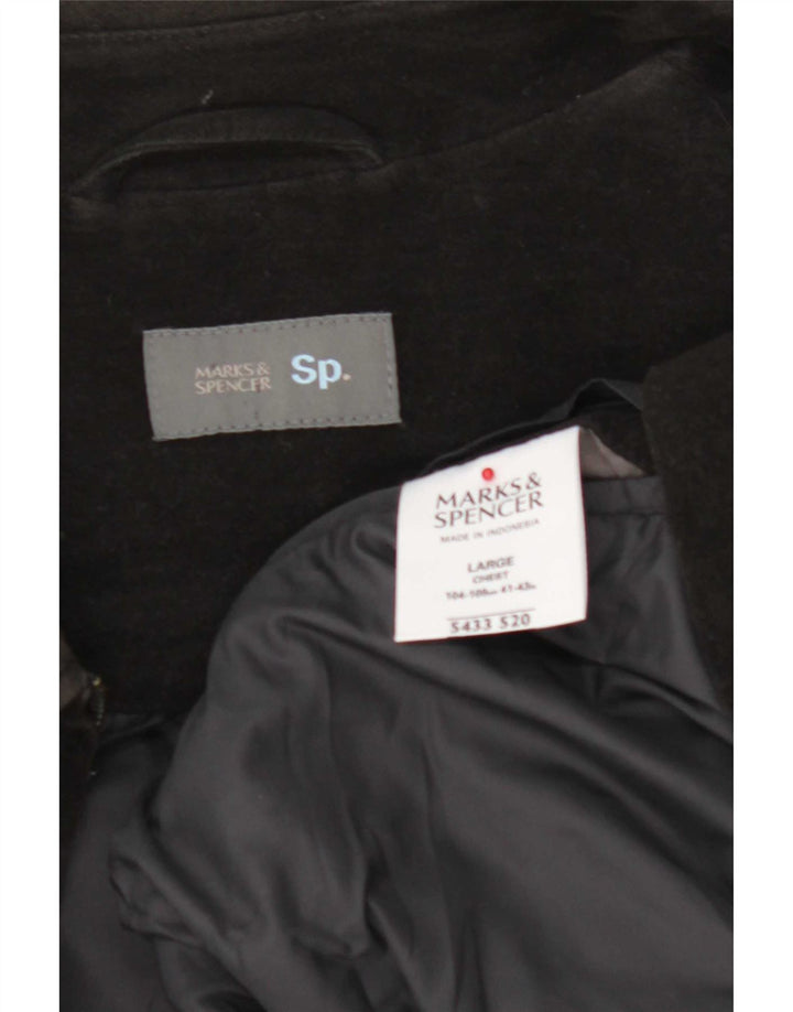 Męska kurtka bomber Marks & Spencer UK 40, duża, czarna, bawełniana