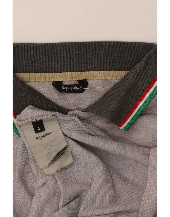 Męska koszulka polo Refrigiwear, mała, szara, bawełniana
