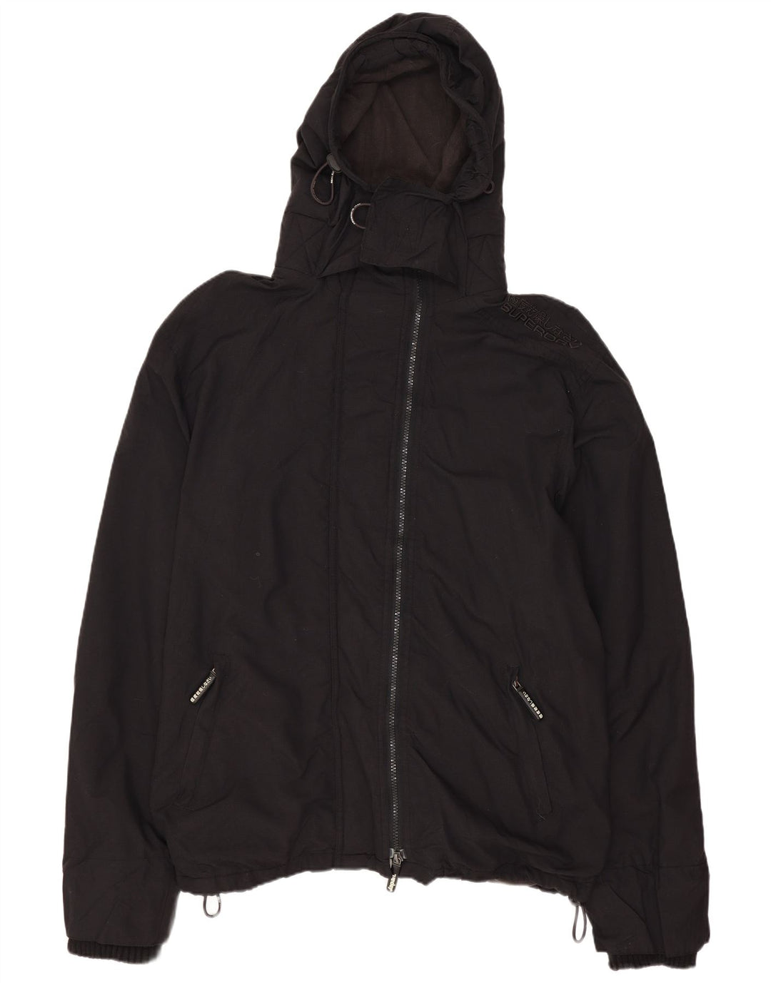 Męska kurtka wiatrówka z kapturem Superdry The Windcheater UK 44 2XL czarna