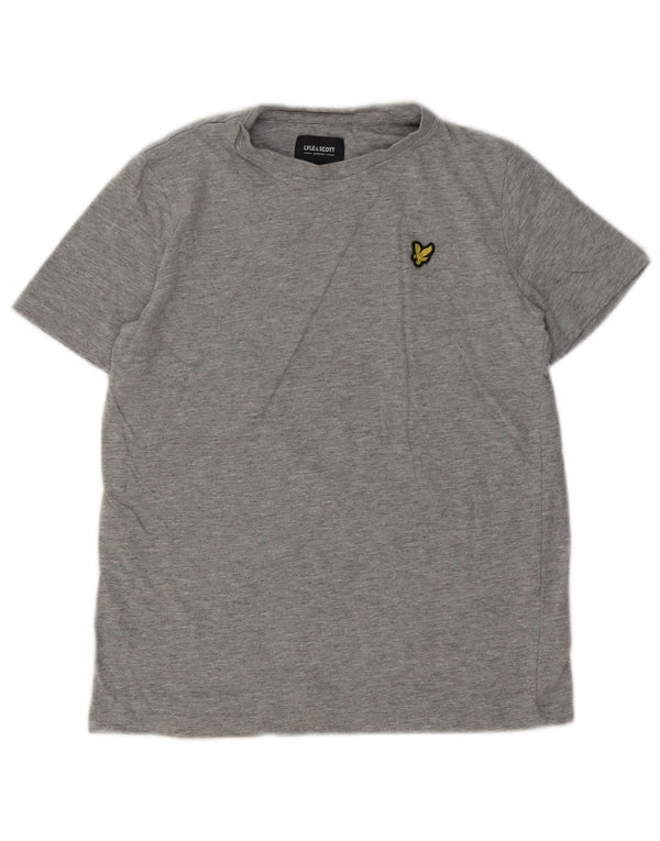 T-shirt chłopięcy Lyle & Scott na 10-11 lat, szara bawełna w plamki