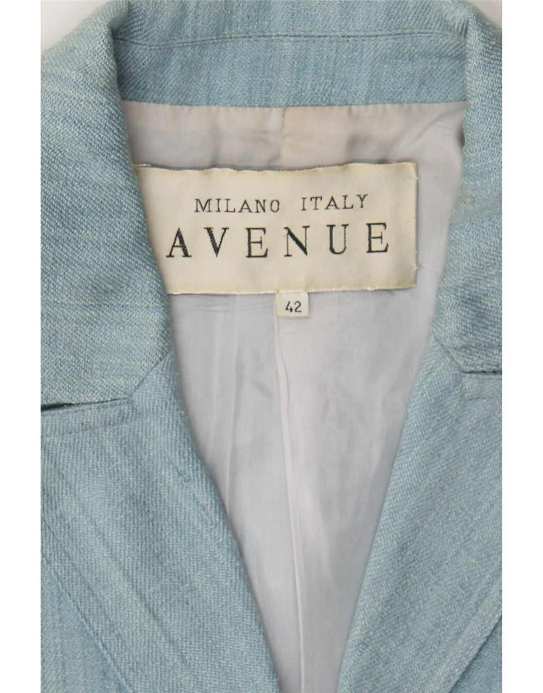 AVENUE Womens 3 Button Blazer Jacket IT 42 Medium Blue Vintage Avenue and Second-Hand Avenue from Messina Hembry 