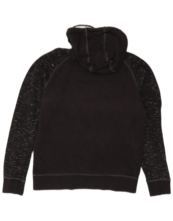 Męski sweter z kapturem Jack & Jones z grafiką, średniej wielkości, czarny, bawełniany w cętki