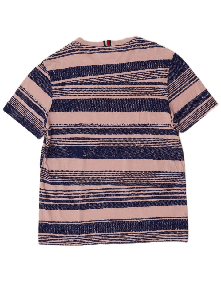 Męska koszulka T-shirt o regularnym kroju Tommy Hilfiger w średnie różowe paski